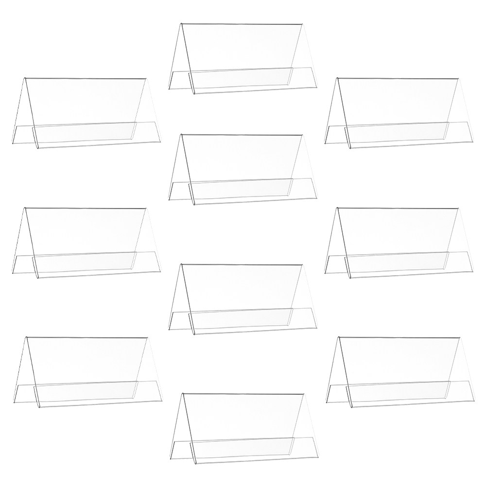 Desk Name Plate - 10Pcs Clear Acrylic Conference Table Name