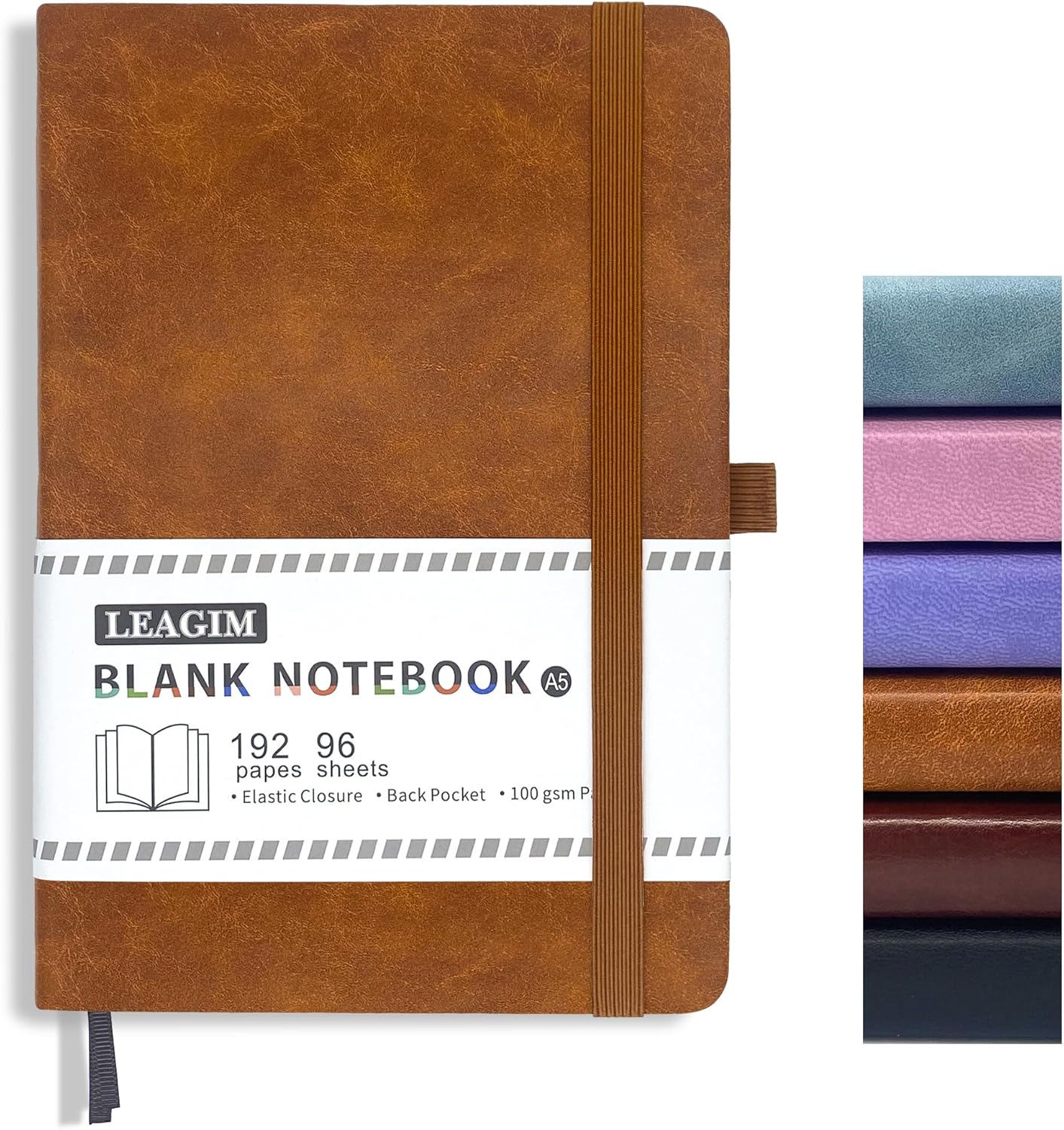 A5 Blank Journal Notebook 192  - Journal Leather Hardcover บทวิจารณ์และราคา