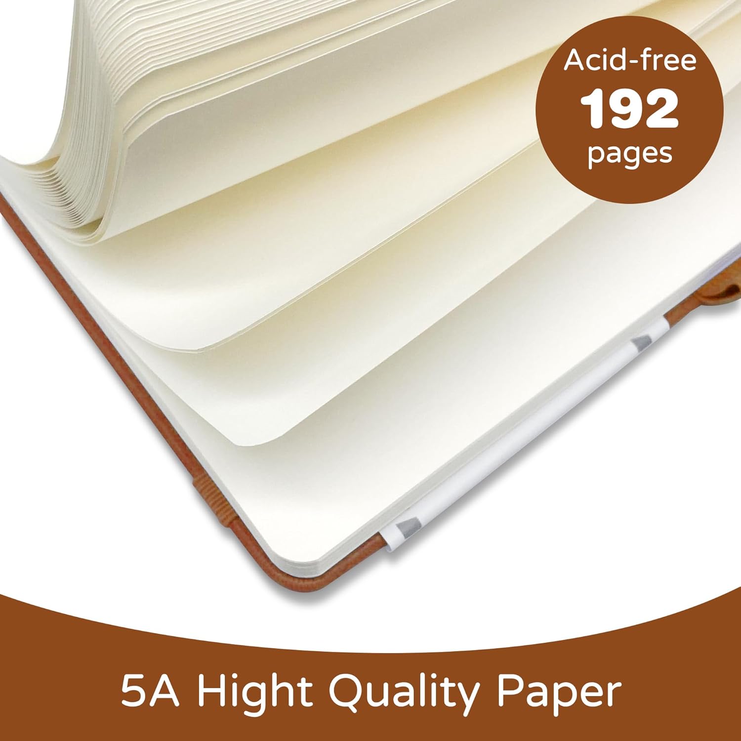 A5 Blank Journal Notebook 192  - Journal Leather Hardcover บทวิจารณ์และราคา