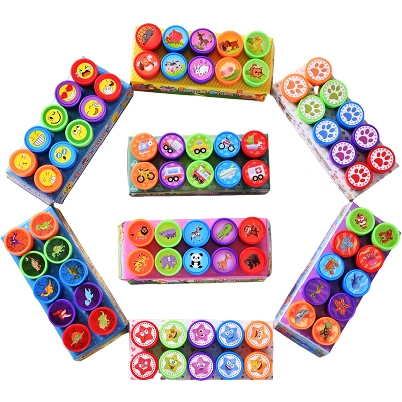 10pcs/box Assorted Stamps Self - Self Inking Stamp บทวิจารณ์และราคา