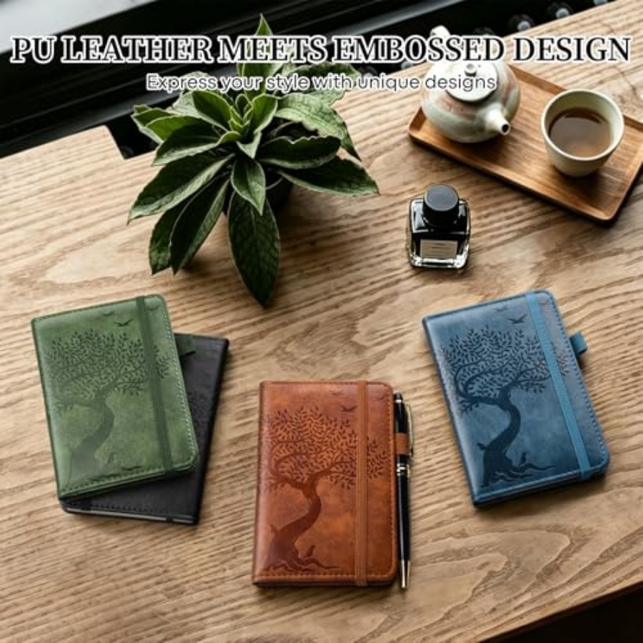 A6 Pocket Notebook Lined Journ - Journal Leather Hardcover บทวิจารณ์และราคา