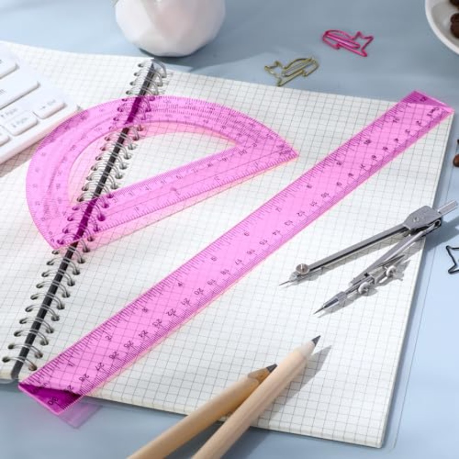 3 Pcs Plastic Ruler 6 Inch Pro - Ruler Set Transparent บทวิจารณ์และราคา