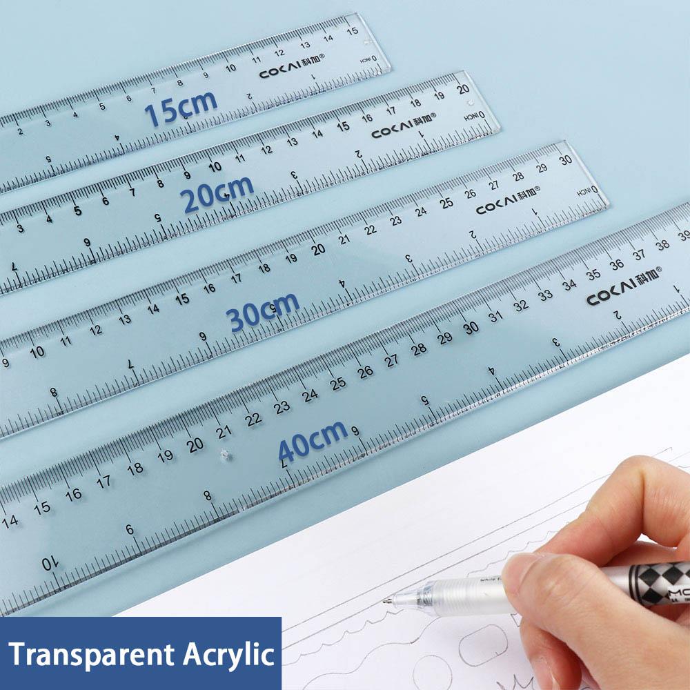Desk Accessories 15cm 20cm 30c - Ruler Set Transparent บทวิจารณ์และราคา
