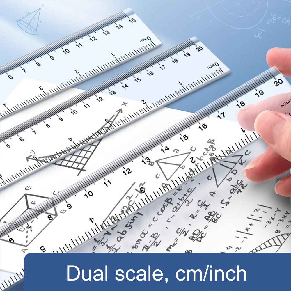 Desk Accessories 15cm 20cm 30c - Ruler Set Transparent บทวิจารณ์และราคา