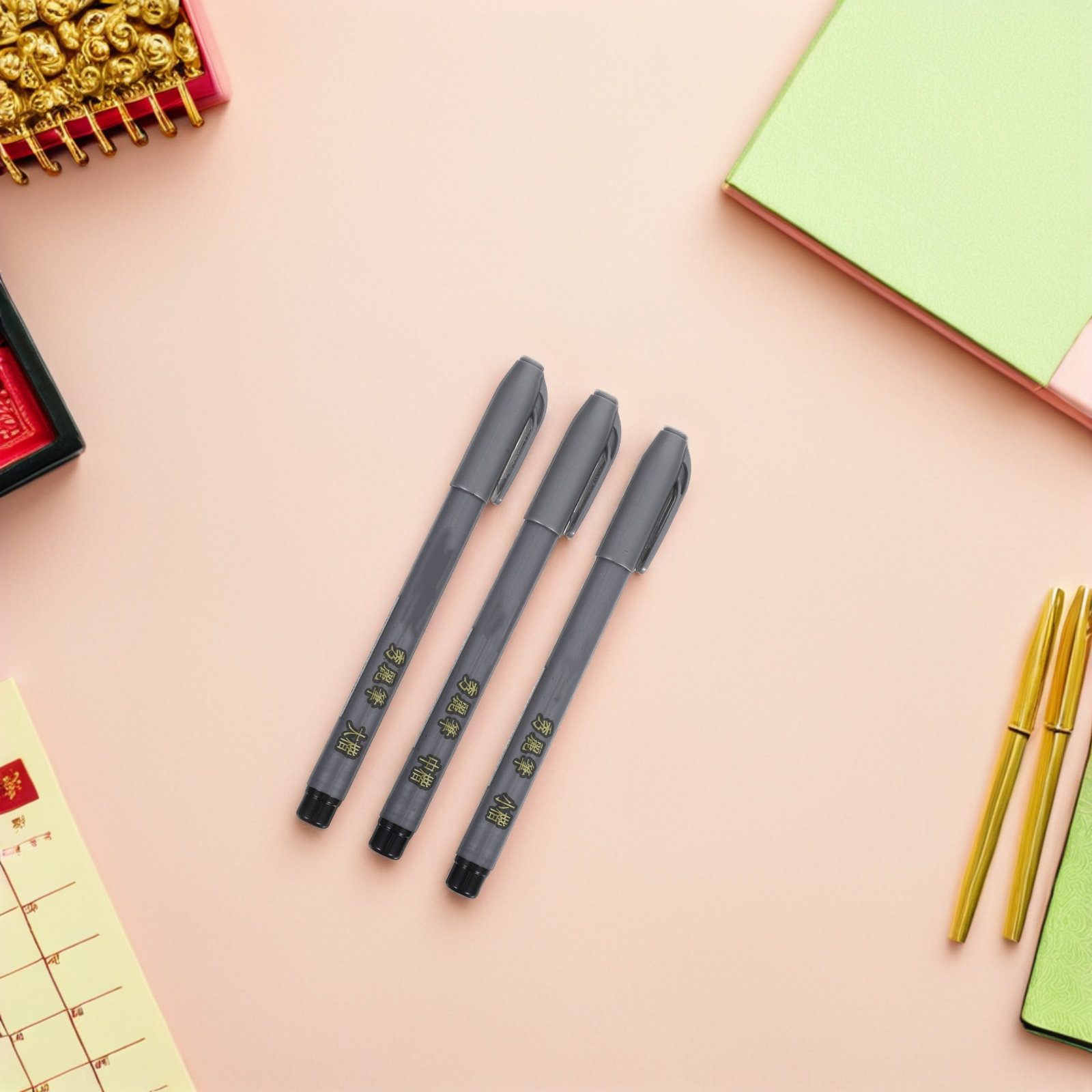 6Pcs Chinese Calligraphy Brush - Fountain Pen Ink บทวิจารณ์และราคา
