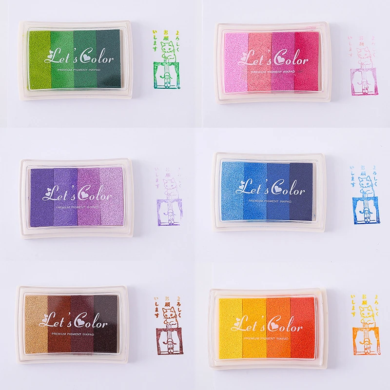 1PCS 4 colors Inkpad Ink stamp - Self Inking Stamp บทวิจารณ์และราคา