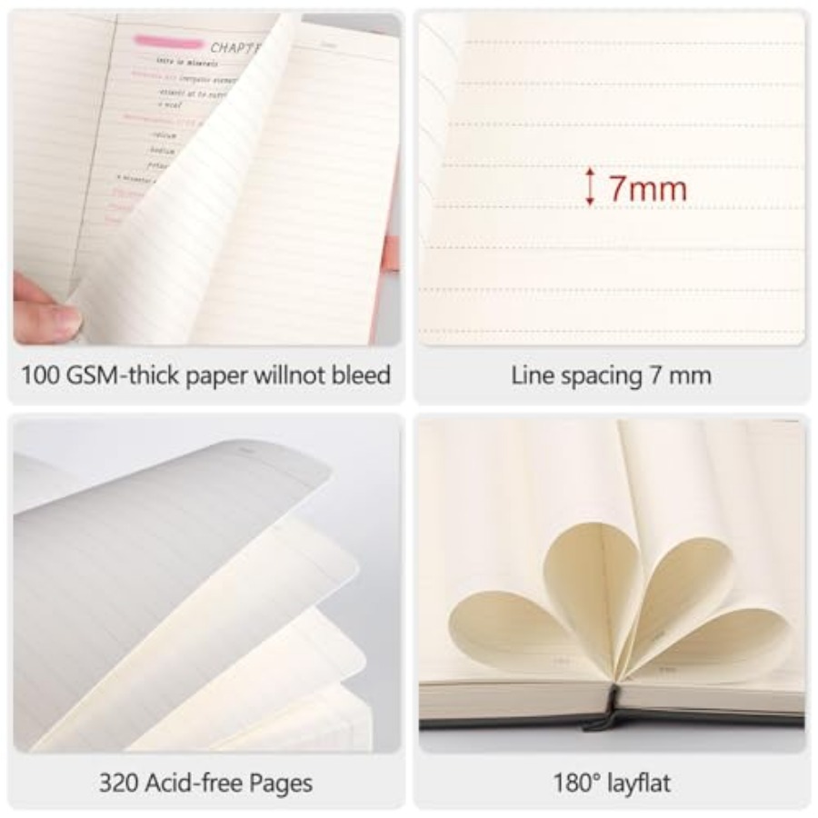 Thick Journal Lined Notebook - - Journal Leather Hardcover บทวิจารณ์และราคา