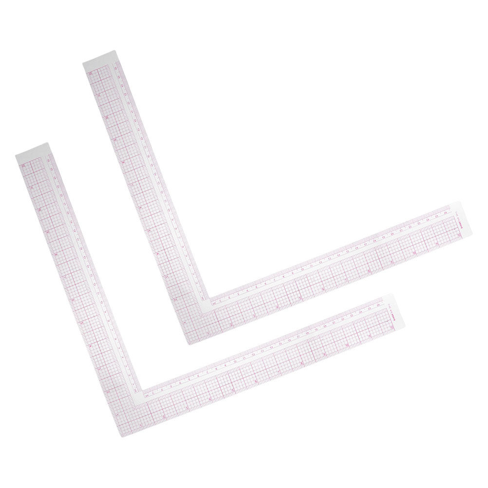 2Pcs Compact Clothing Design R - Ruler Set Transparent บทวิจารณ์และราคา