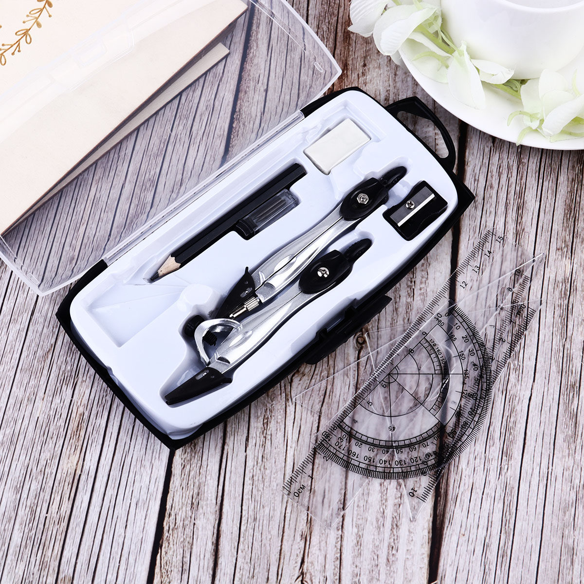 8 Pieces Drawing Kit Metal Com - Compass Geometry Set บทวิจารณ์และราคา