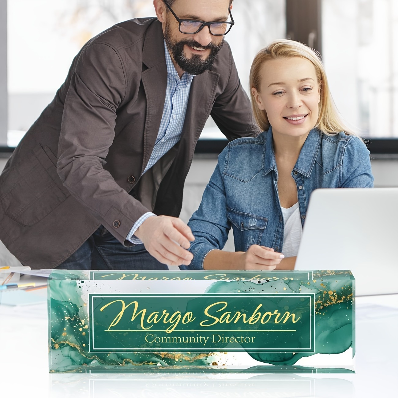 Custom Acrylic Desk Name Plate - Desk Name Plate บทวิจารณ์และราคา
