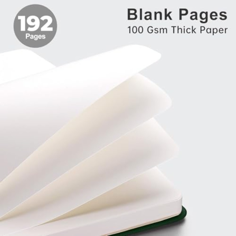 Blank Journal Notebook, 192 Pa - Journal Leather Hardcover บทวิจารณ์และราคา