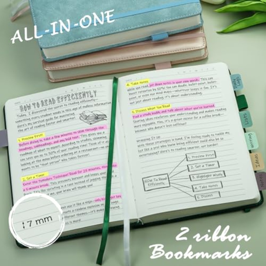 Lined Journal Notebook, 400 Pa - Journal Leather Hardcover บทวิจารณ์และราคา