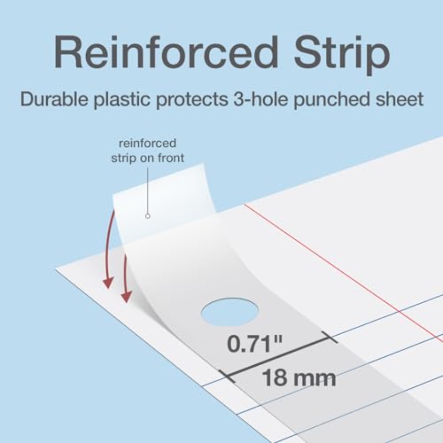Reinforced Filler Paper, 8 x 1 - Paper Punch 3 Hole บทวิจารณ์และราคา