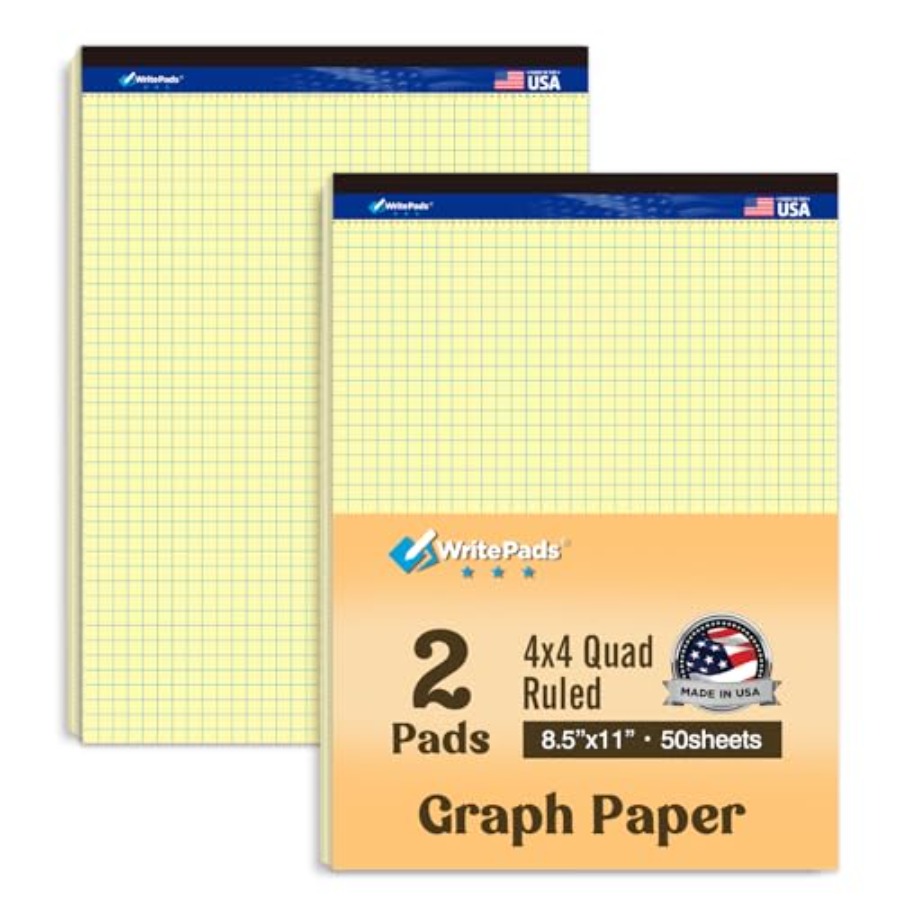 Graph Paper Pads 8.5 x 11, 4x4 - Graph Paper Pad บทวิจารณ์และราคา