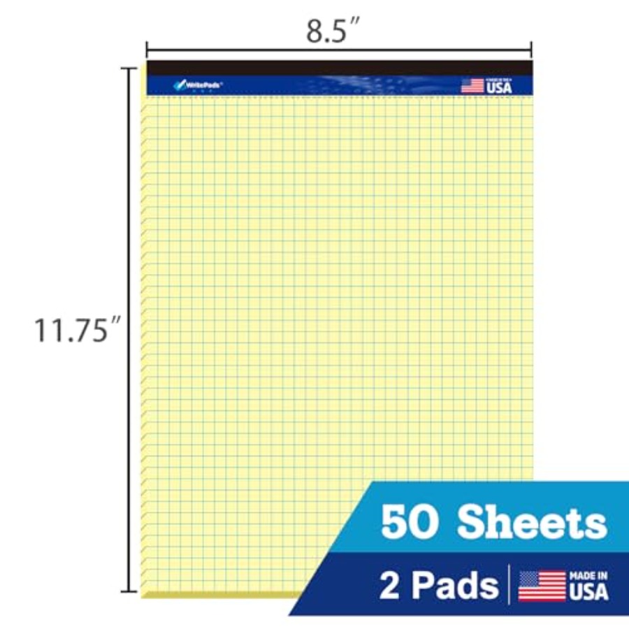 Graph Paper Pads 8.5 x 11, 4x4 - Graph Paper Pad บทวิจารณ์และราคา