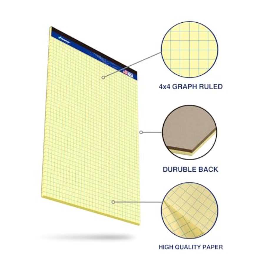 Graph Paper Pads 8.5 x 11, 4x4 - Graph Paper Pad บทวิจารณ์และราคา