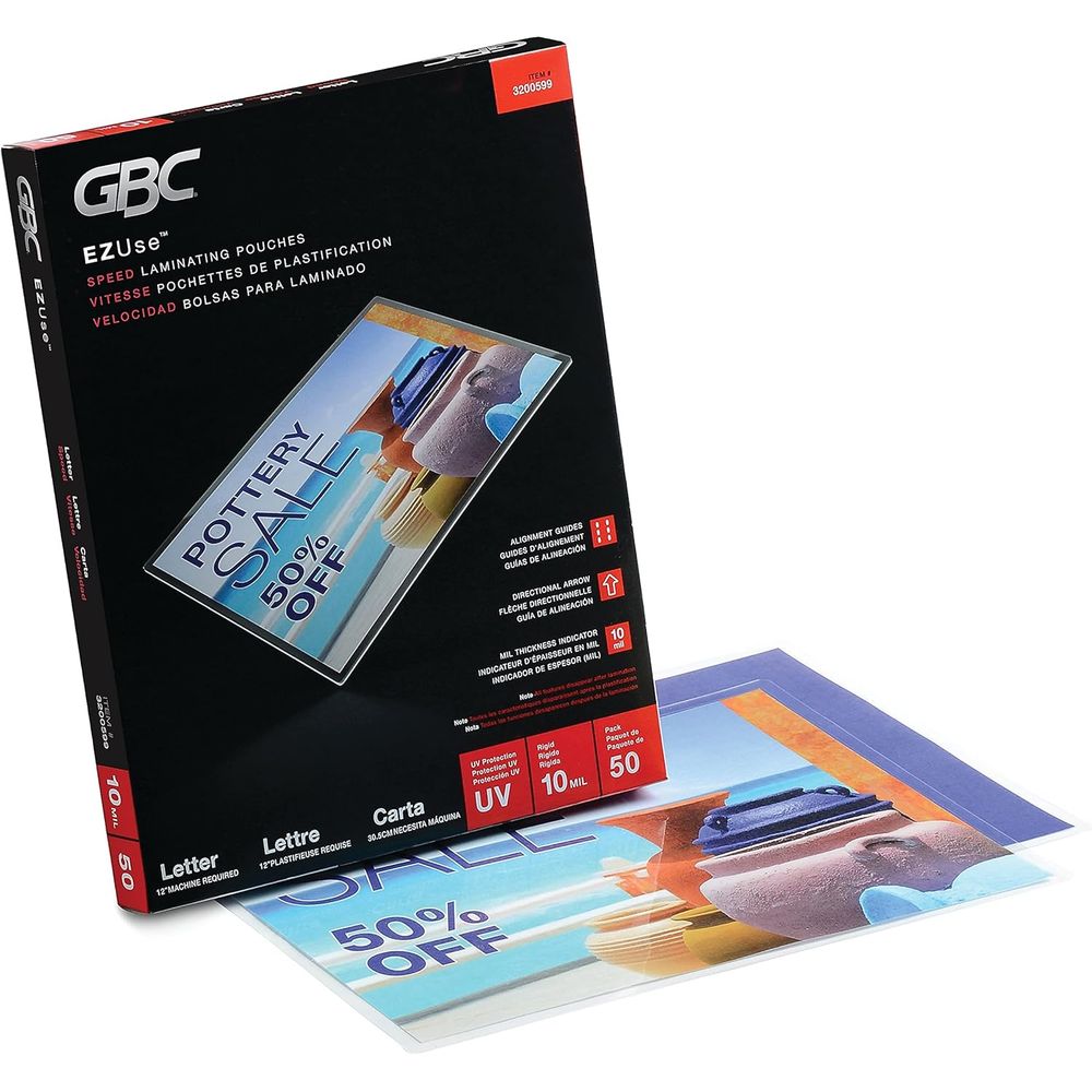 Letter Size, 10 Mil, 50 Pack,  - Document Laminator Pouch บทวิจารณ์และราคา