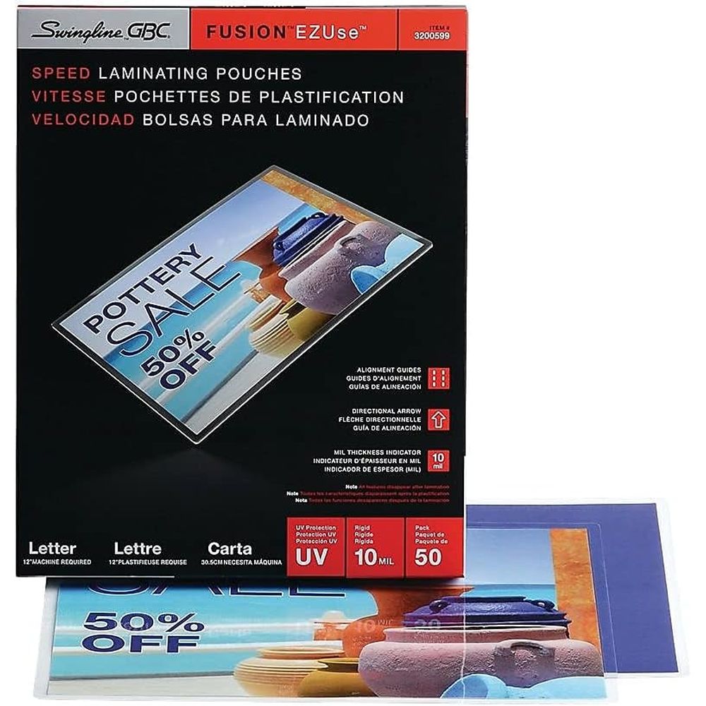 Letter Size, 10 Mil, 50 Pack,  - Document Laminator Pouch บทวิจารณ์และราคา