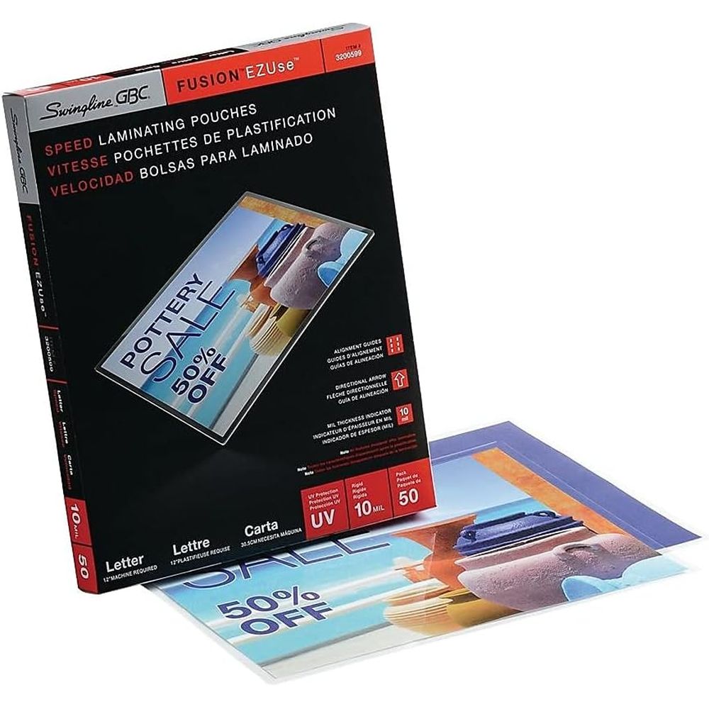 Letter Size, 10 Mil, 50 Pack,  - Document Laminator Pouch บทวิจารณ์และราคา