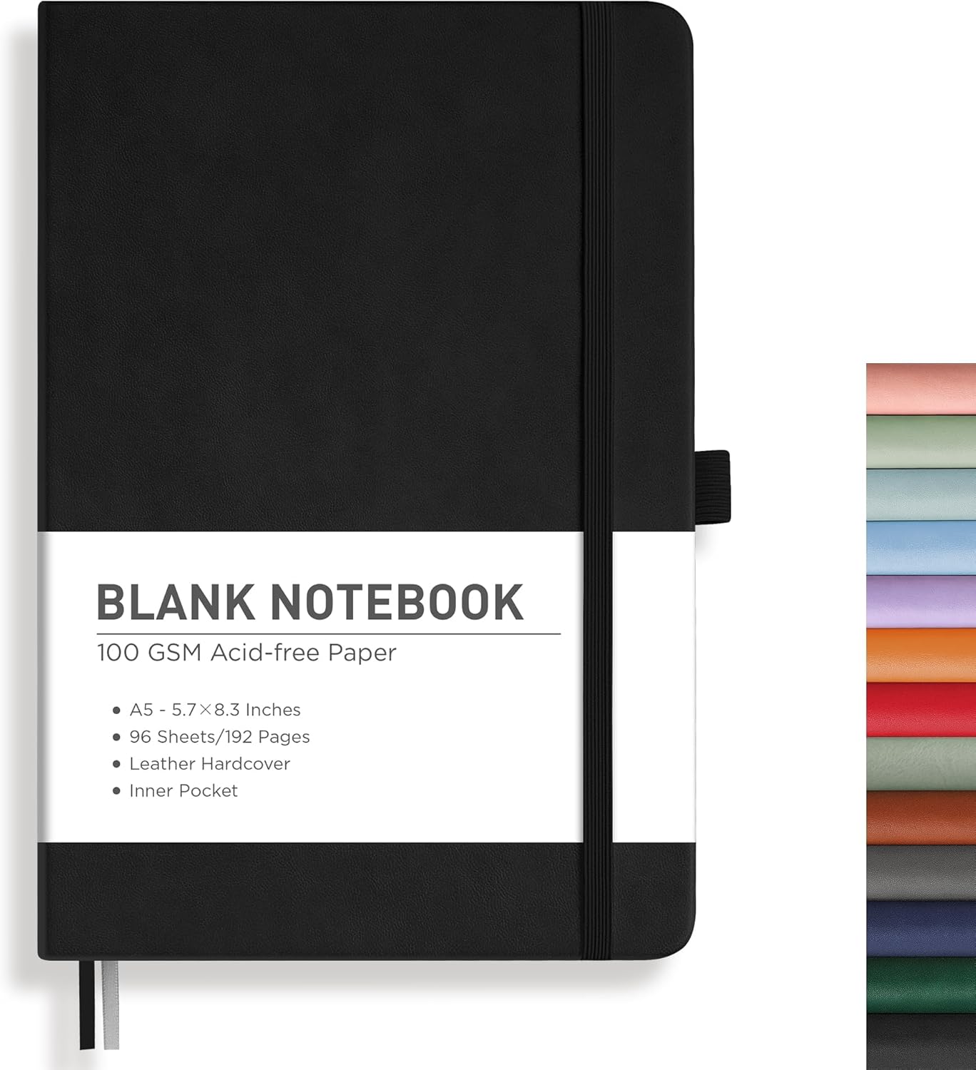Blank Journal Notebook, A5 Med - Journal Leather Hardcover บทวิจารณ์และราคา