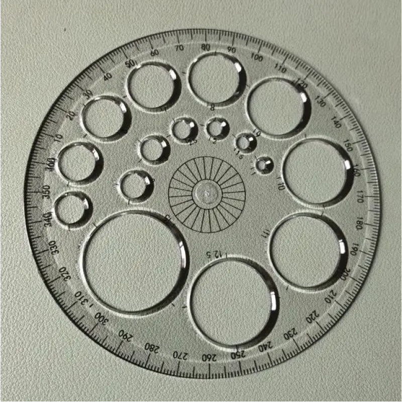 1pc Full Circle Protractor Col - Ruler Set Transparent บทวิจารณ์และราคา
