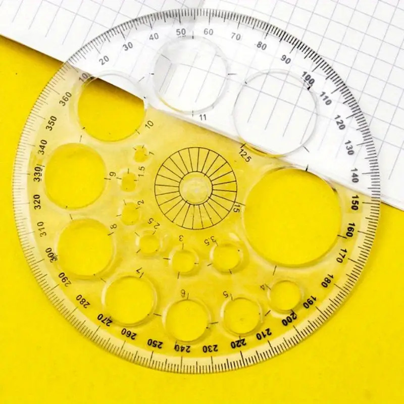 1pc Full Circle Protractor Col - Ruler Set Transparent บทวิจารณ์และราคา