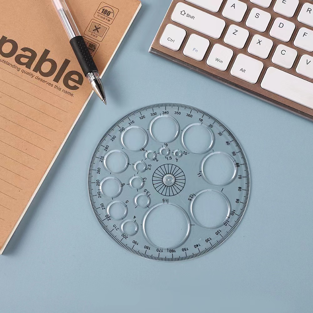 1pc Full Circle Protractor Col - Ruler Set Transparent บทวิจารณ์และราคา