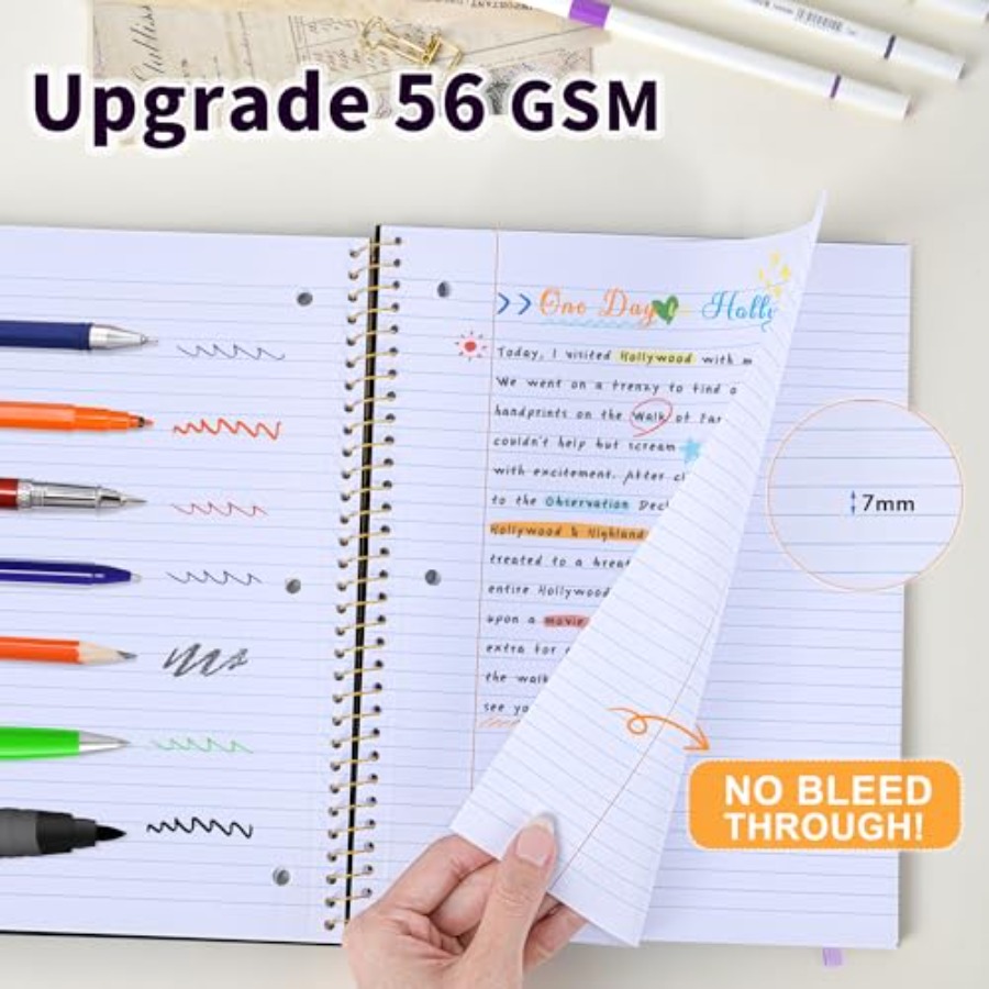 Spiral Notebook College Ruled  - Paper Punch 3 Hole บทวิจารณ์และราคา