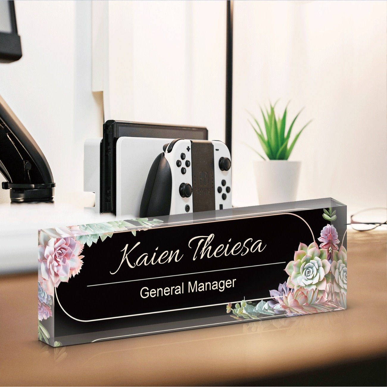 Custom Acrylic Desk Name Plate - Desk Name Plate บทวิจารณ์และราคา
