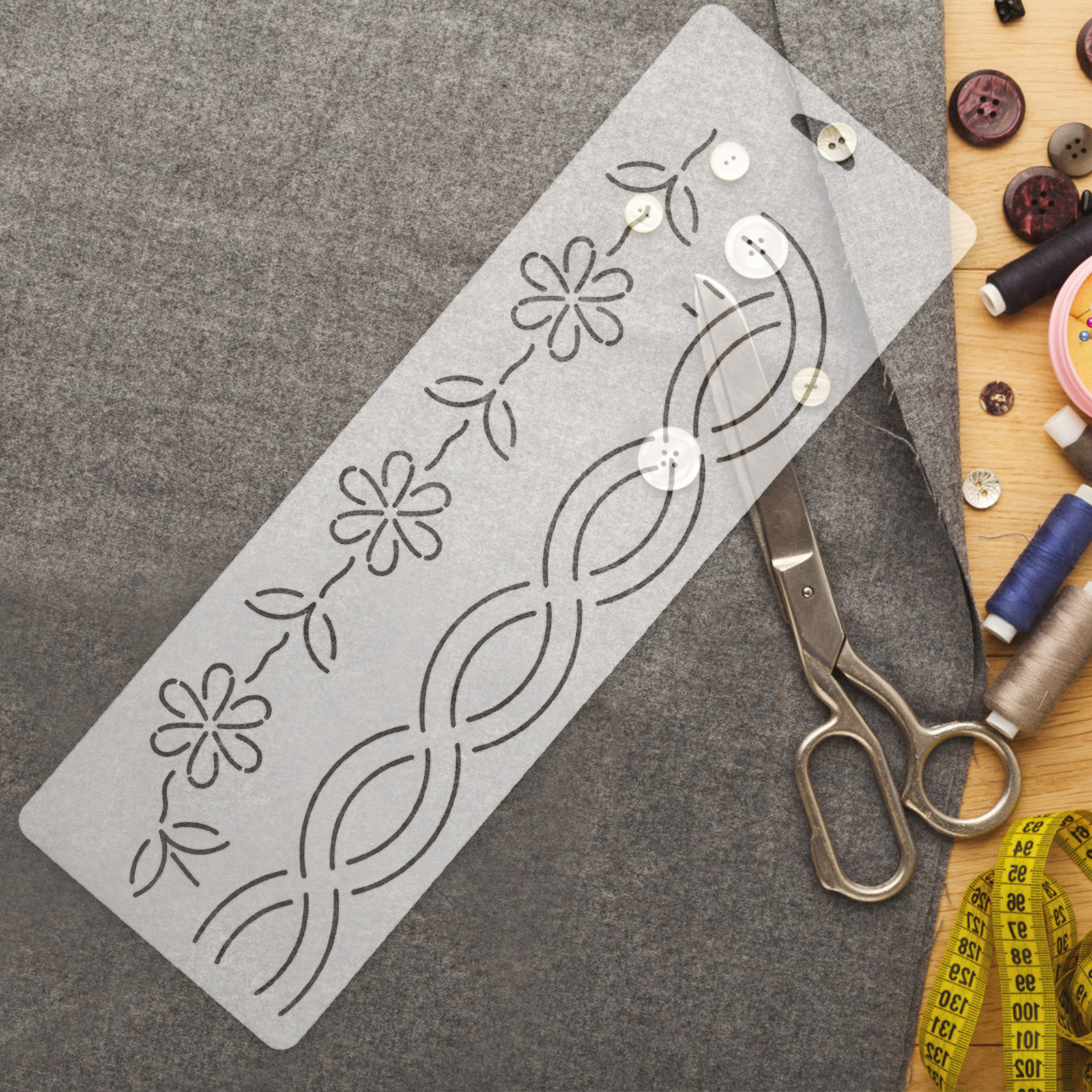 2Pcs Quilting Templates Set Tr - Ruler Set Transparent บทวิจารณ์และราคา