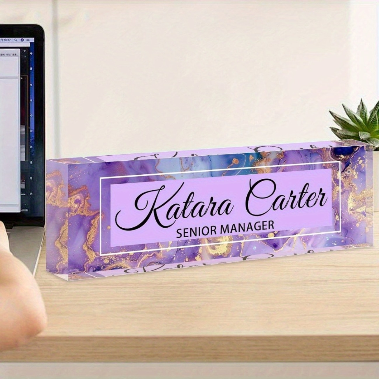 Custom Acrylic Desk Name Plate - Desk Name Plate บทวิจารณ์และราคา