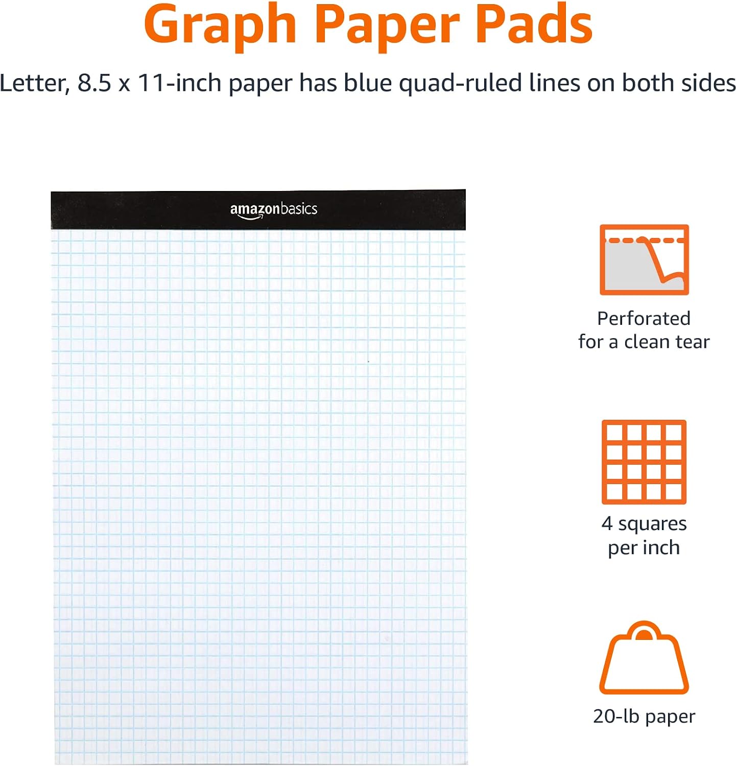 Quad-Ruled Graph Paper Pad, 4x - Graph Paper Pad บทวิจารณ์และราคา