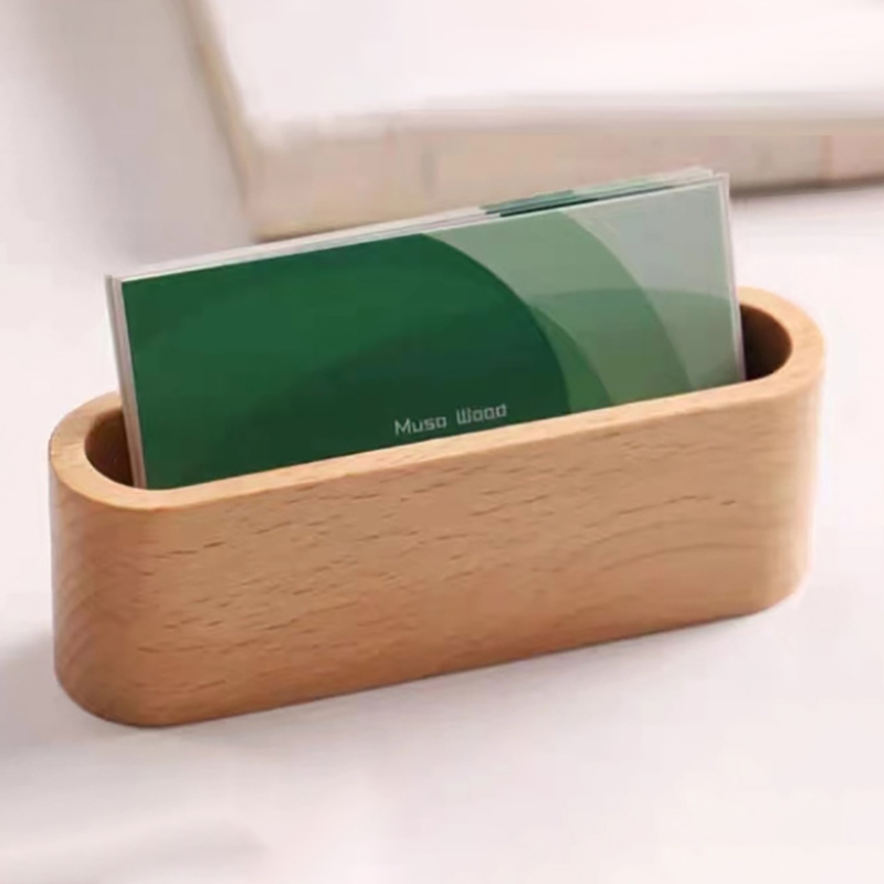 Business Card Holder Wooden Or - Desk Name Plate บทวิจารณ์และราคา
