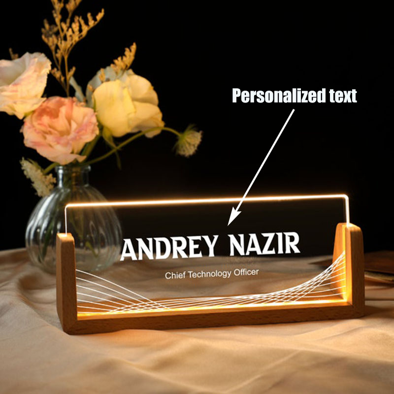 Customizable Personalized Ligh - Desk Name Plate บทวิจารณ์และราคา