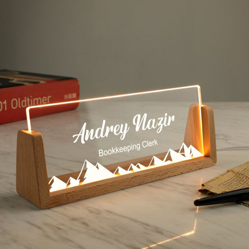 Customizable Personalized Ligh - Desk Name Plate บทวิจารณ์และราคา