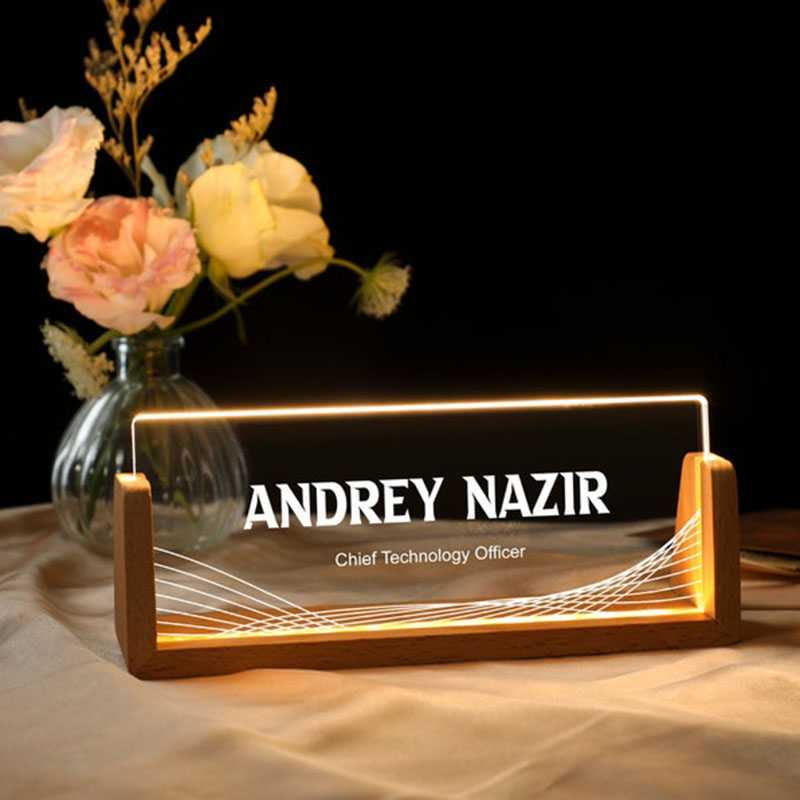 Customizable Personalized Ligh - Desk Name Plate บทวิจารณ์และราคา