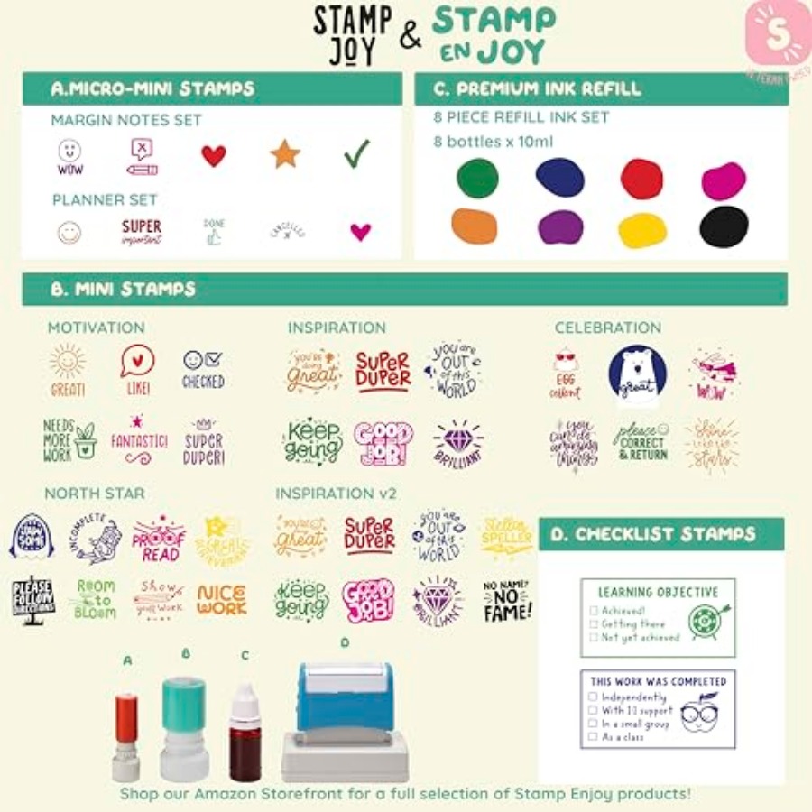 5 Self-Ink Flash Stamp Set, Mu - Self Inking Stamp บทวิจารณ์และราคา