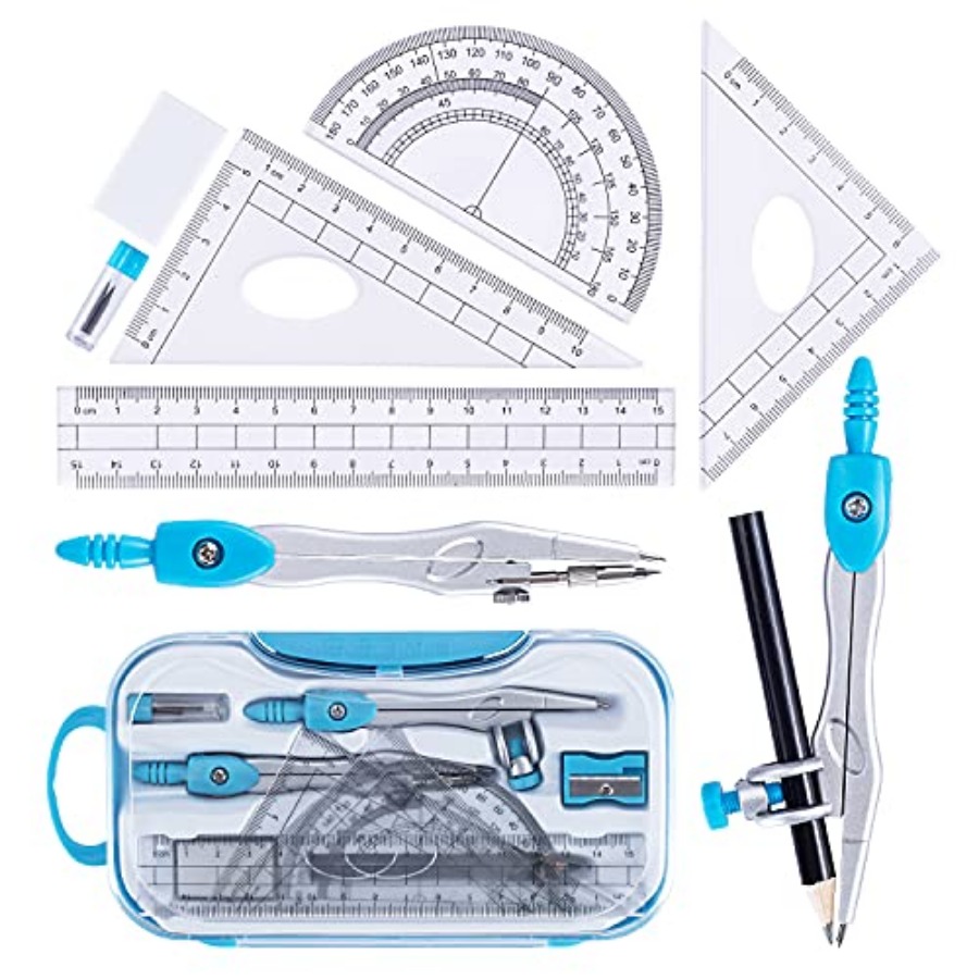 Math Geometry Kit Set 10 Piece - Compass Geometry Set บทวิจารณ์และราคา