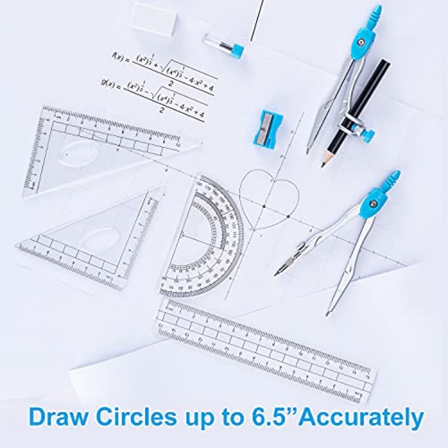 Math Geometry Kit Set 10 Piece - Compass Geometry Set บทวิจารณ์และราคา