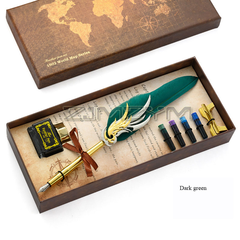 New Feather Pen Luxury Fountai - Fountain Pen Ink บทวิจารณ์และราคา