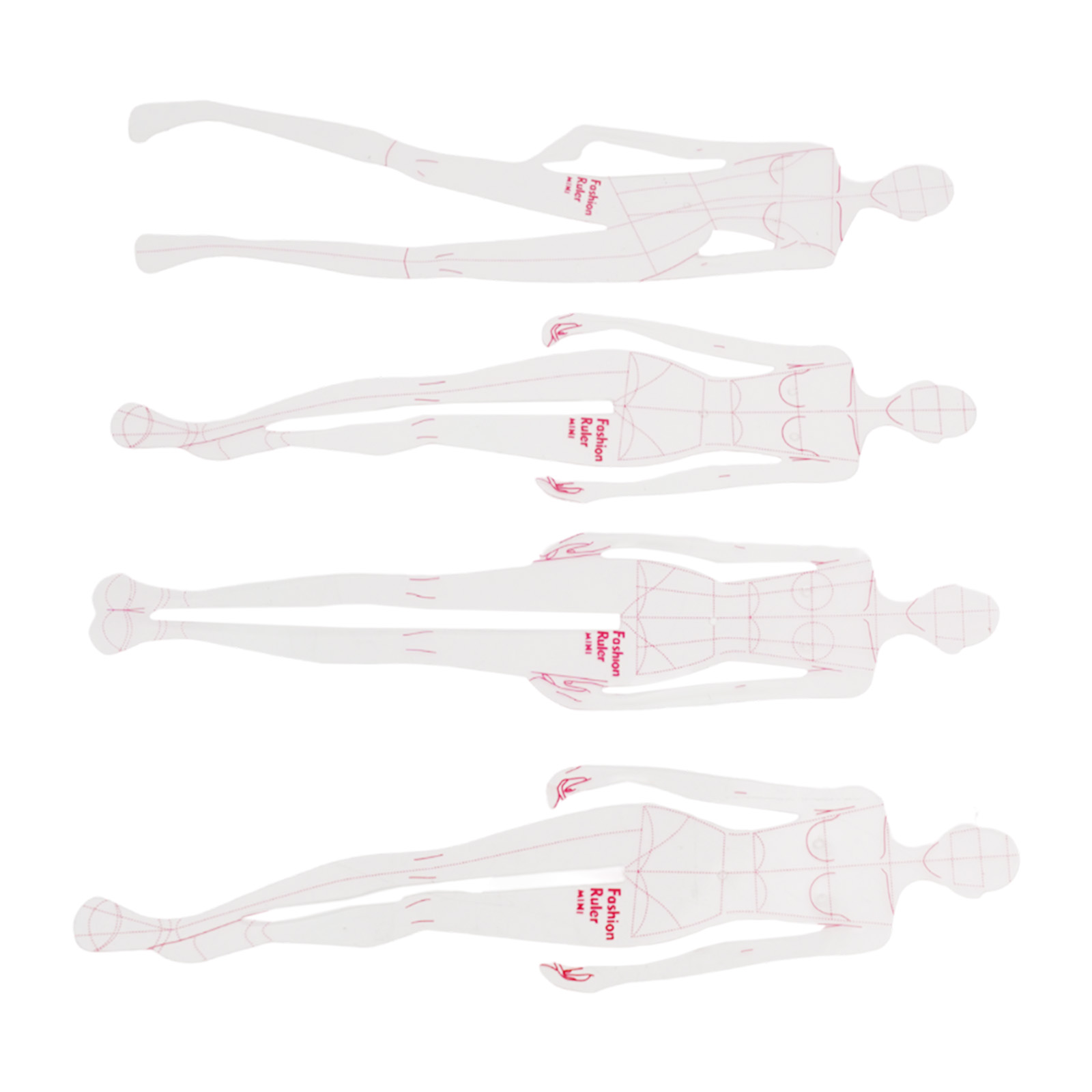 Transparent Plastic Fashion De - Ruler Set Transparent บทวิจารณ์และราคา