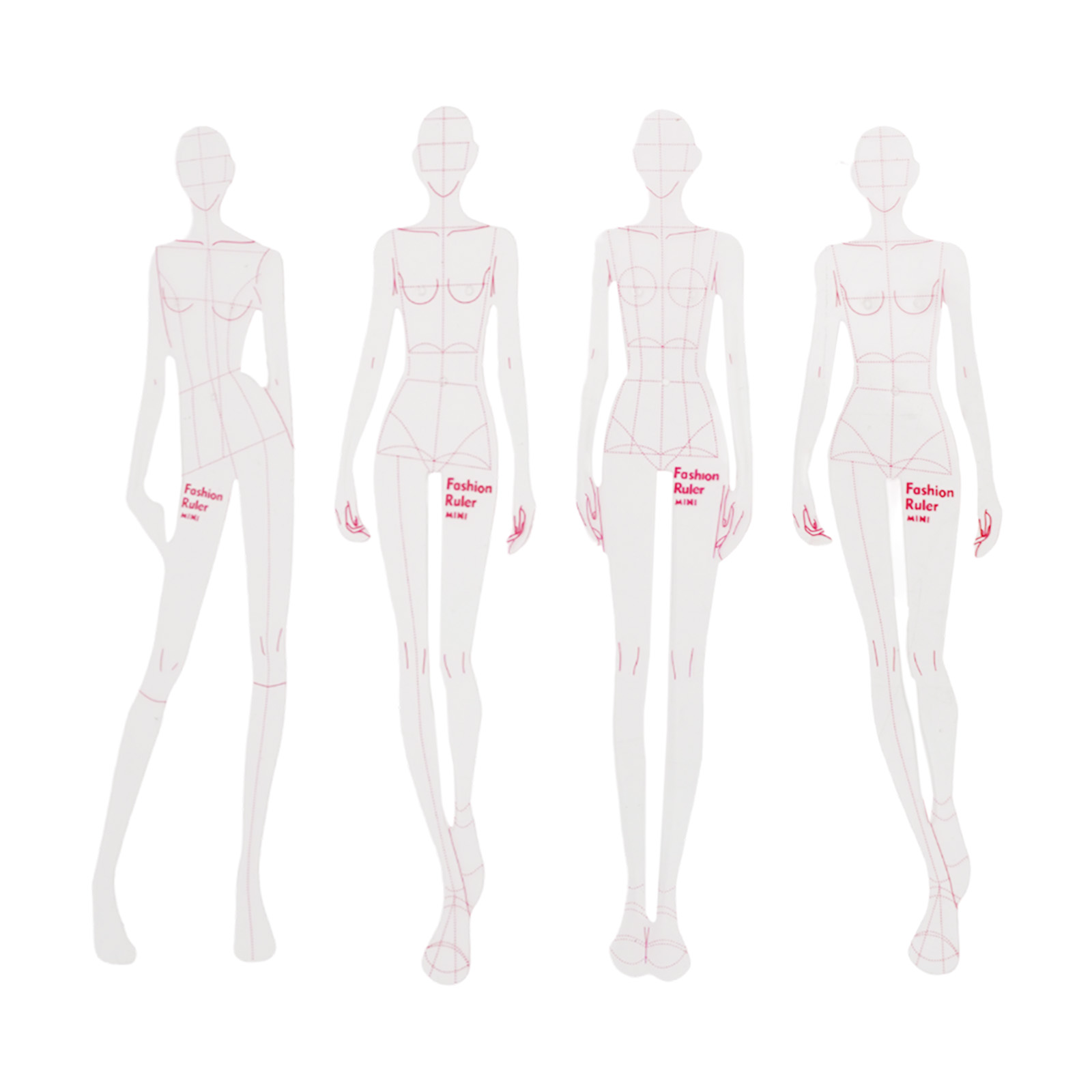 Transparent Plastic Fashion De - Ruler Set Transparent บทวิจารณ์และราคา