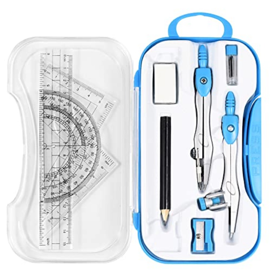 Math Geometry Kit Sets 10 Pcs  - Compass Geometry Set บทวิจารณ์และราคา