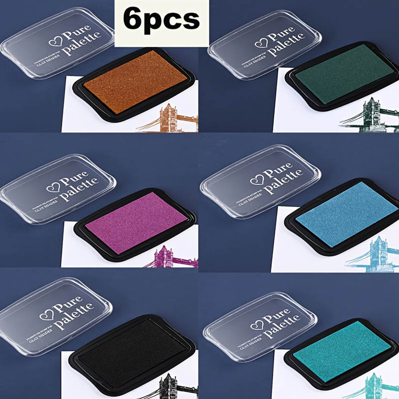 6 pieces - Retro solid color s - Self Inking Stamp บทวิจารณ์และราคา
