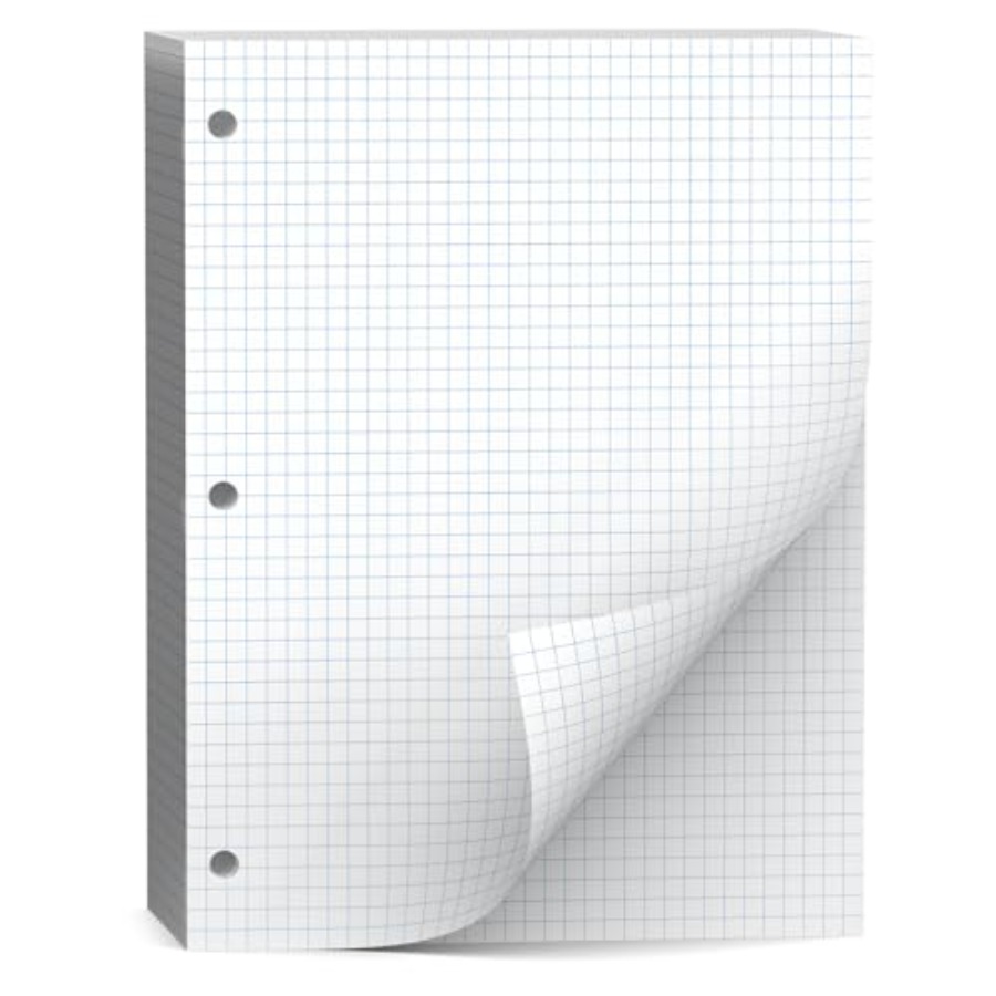 Loose Leaf Graph paper 8 x 10. - Paper Punch 3 Hole บทวิจารณ์และราคา