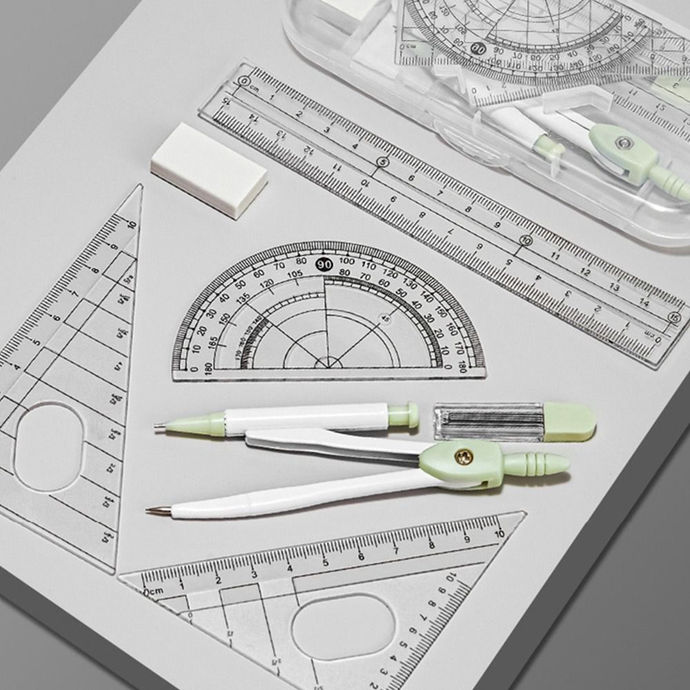 8PCS/Set Plastic Ruler Compass - Compass Geometry Set บทวิจารณ์และราคา