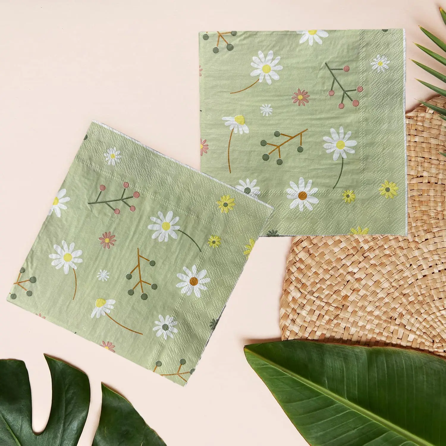 Chamomile Printed Napkin Green - Graph Paper Pad บทวิจารณ์และราคา