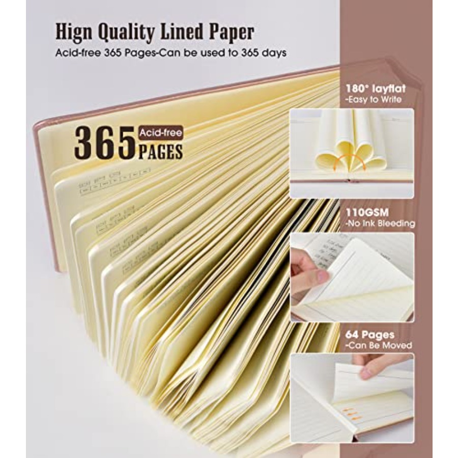 Journal Notebook -365 Pages Th - Journal Leather Hardcover บทวิจารณ์และราคา