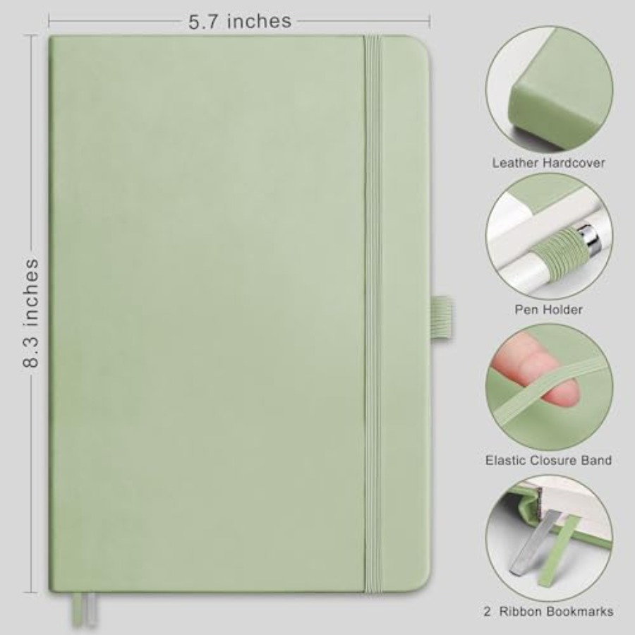 Dotted Journal Notebook, 320 N - Journal Leather Hardcover บทวิจารณ์และราคา