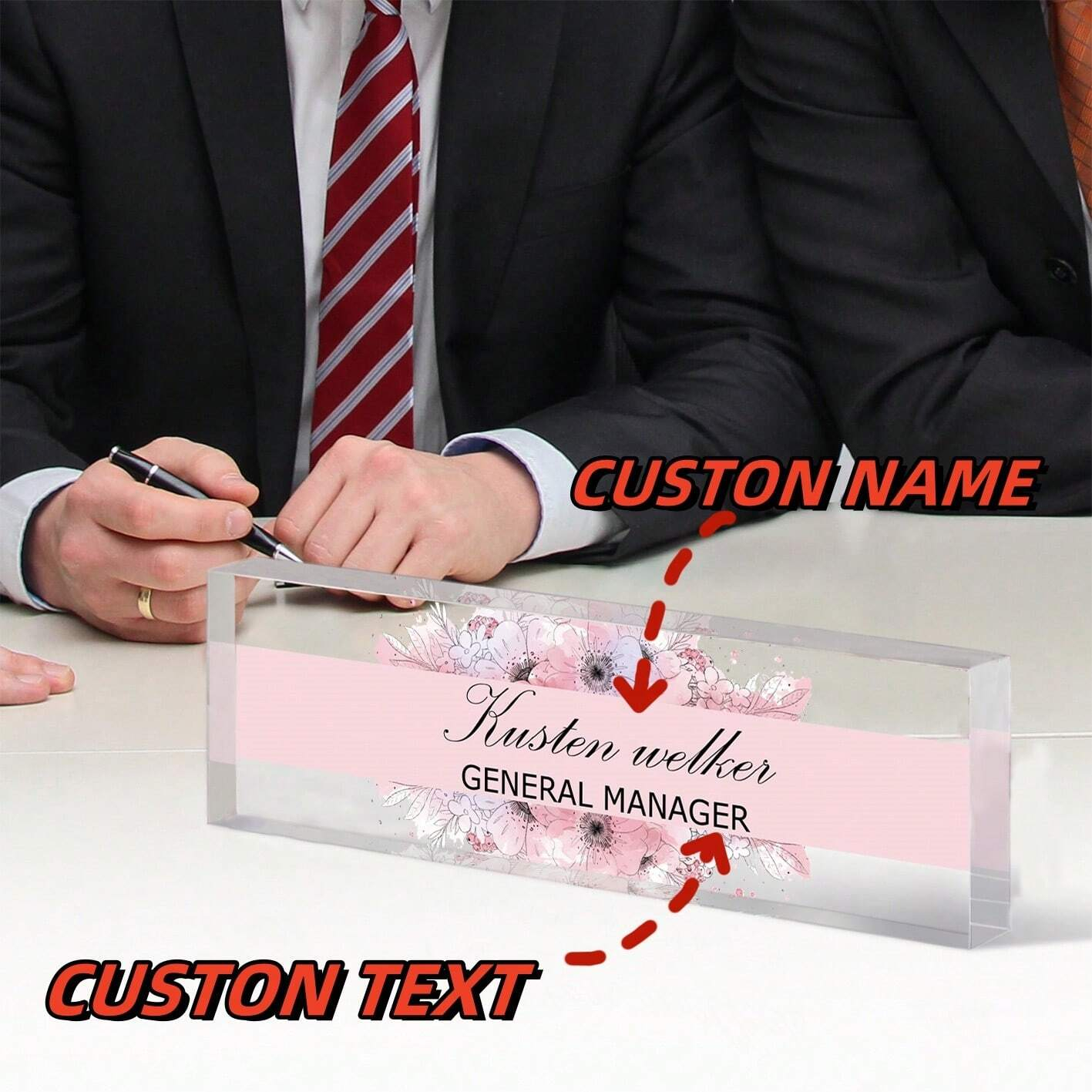 20*6CM Personalized Acrylic De - Desk Name Plate บทวิจารณ์และราคา